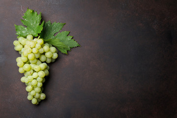 Grapes on stone background