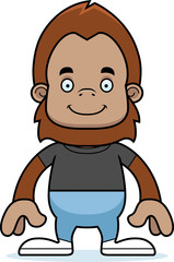 Obraz premium Cartoon Smiling Sasquatch