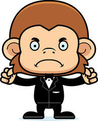 Cartoon Angry Groom Monkey