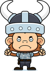 Cartoon Angry Viking Monkey