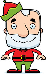 Cartoon Smiling Xmas Elf Man
