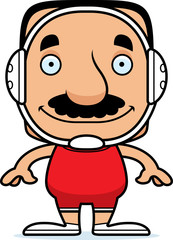Cartoon Smiling Wrestler Man