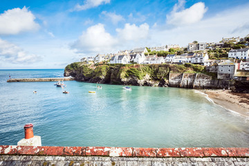 old fishing village / Port Isaac, the little village on the sea in Cornwall