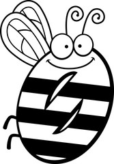 Cartoon Number Zero Bug