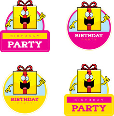 Cartoon Birthday Gift Graphic