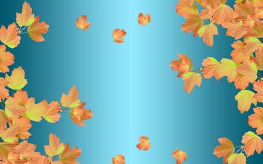 Fototapeta na wymiar arrière-plan de feuilles sur fond ciel bleu