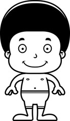Cartoon Smiling Boy Swimsuit