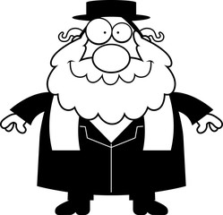 Smiling Cartoon Rabbi
