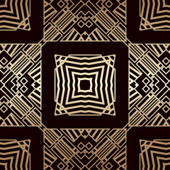 Golden art deco ornamental background. Template for design. Vector illustration eps10