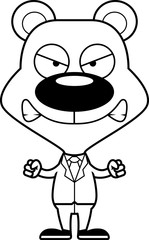 Cartoon Angry Businessperson Bear