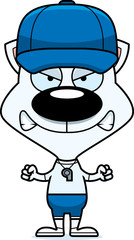 Cartoon Angry Coach Kitten