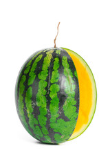 yellow watermelon on white background