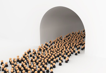 Business Crowd Tunnel Arch