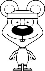 Cartoon Smiling Fitness Mouse
