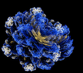 fractal blue flower