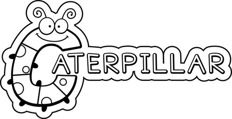 Cartoon Caterpillar Text