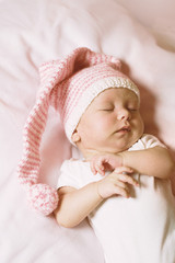 Fototapeta na wymiar A newborn baby of two months