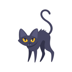 illustration of Halloween cat