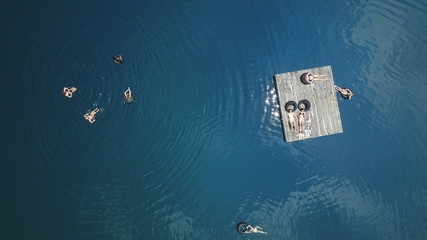 Relaxing in lake apoyo