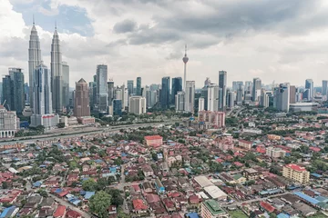 Fotobehang Top view of Kuala Lumpur city, Malaysia © glass_frog