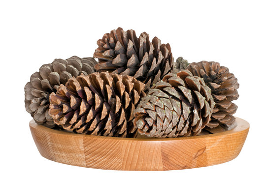 Pine cones, winter festive or seasonal decoration.