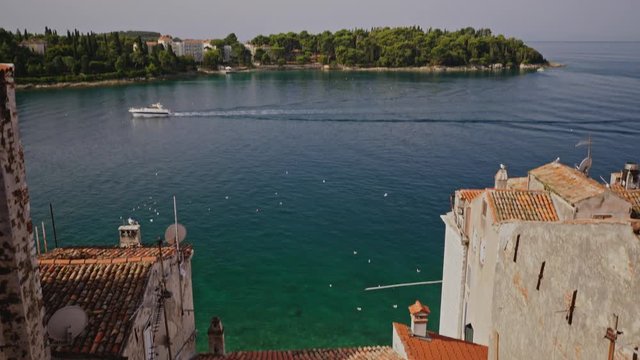 View of a rootops of Rovinj, Croatia