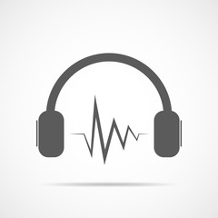 Headphone icon. Vector Illustration.