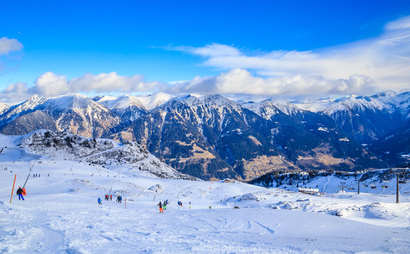 On the slopes of the ski resort Bad Gasteinl, Austria