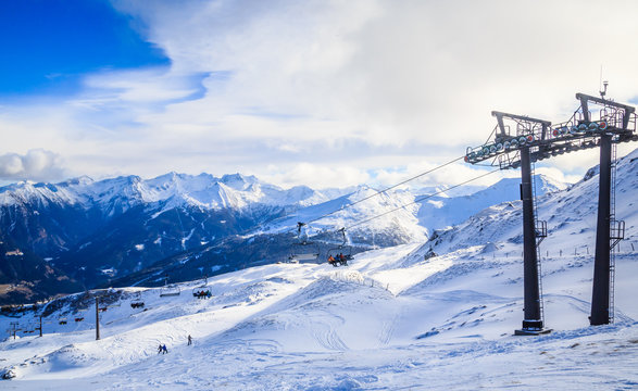 Ski lift.  Ski resort Bad Gasteinl, Austria