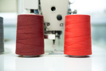 sewing machine is working