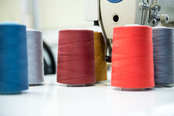 sewing machine is working