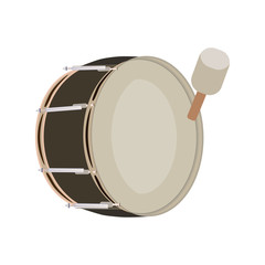 Pipe band bass drum vector illustration