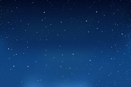 Falling snow, blue winter background. Snowflakes in the sky. vector