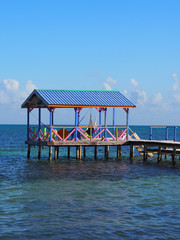 Colourful Pier - Caye Caulker, Belize
