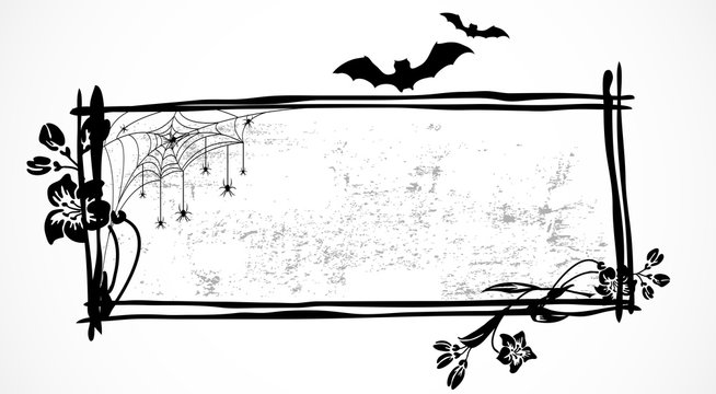 Black Halloween banner