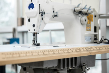 sewing machine is working