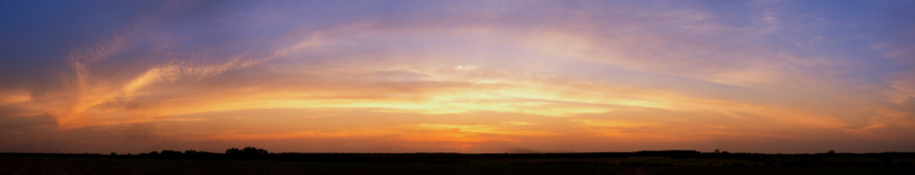 sunset sky Beautiful sky golden hour,panorama shot