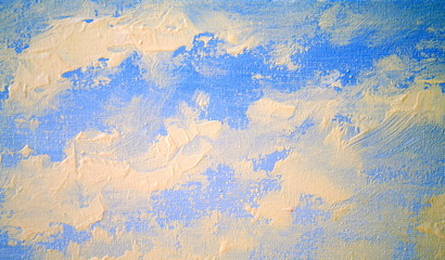 Oil paintings, sky, cloud, texture