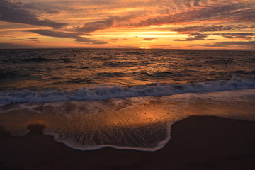 Sonnenuntergang am Meer / Sylt