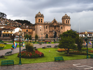 Fototapeta premium Plac miejski w Cusco Peru latem