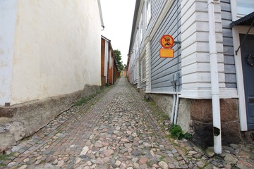Obraz premium narrow village street