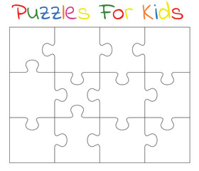 Vector puzzles for kids