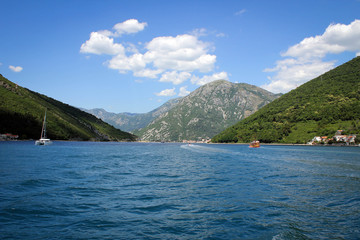 Adriatic Sea coast landscape near Tivat, Montenegro