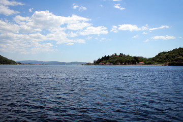 Adriatic Sea coast landscape near Tivat, Montenegro