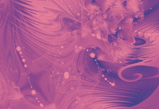 Dark pink modern abstract fractal art. Busy background illustration with swirls, ripples and waves in chaos. Professional free style. Creative template. Peculiar chaotic effect. For layouts, prints.