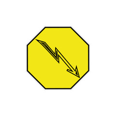 Warning sticker labels for electrical consumers voltage notice