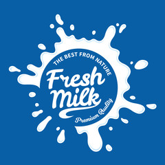 Milk logo template. Milk, yogurt or cream splash