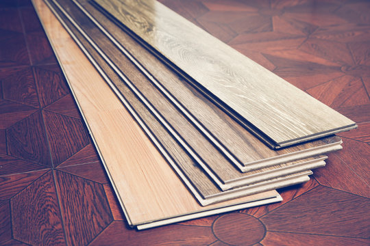 Flooring laminate or parqet samples