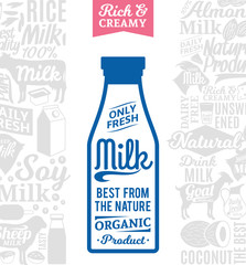 Vector milk logo