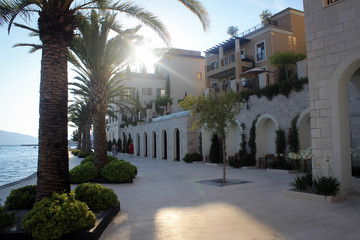 Naklejka premium Streets of Tivat, Montenegro